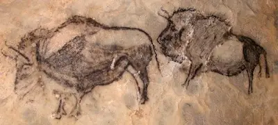 Bisontes en la cueva de Santimamiñe