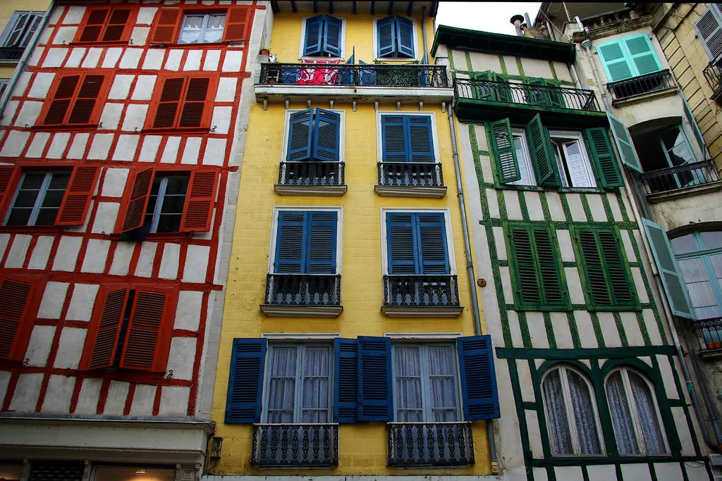 Facades in Bayonne, Basque Country