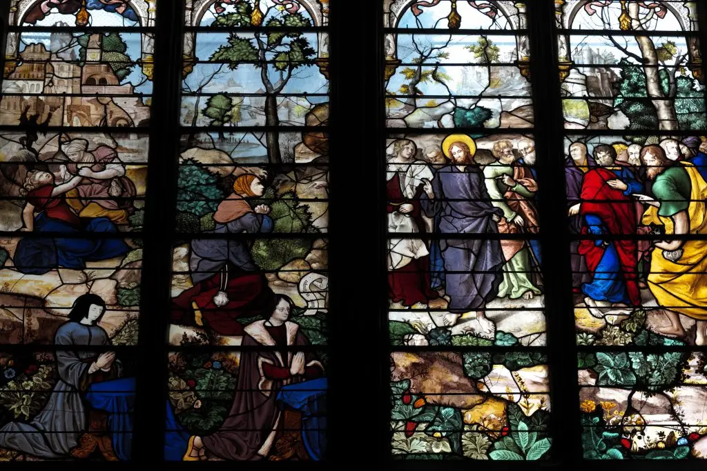 Bayonne Cathédrale Vitrail de la Cananéenne 038