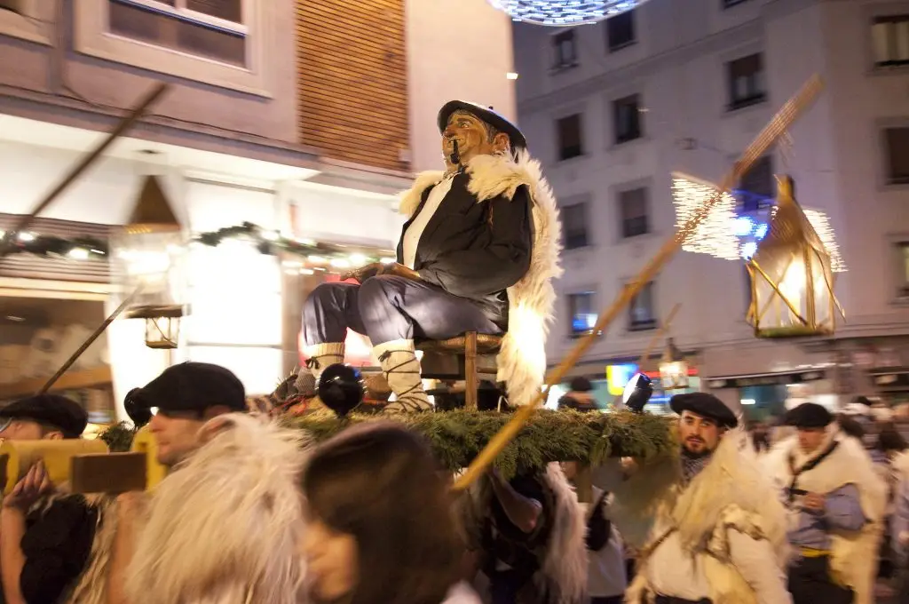 Cabalgata de Olentzero en Pamplona
