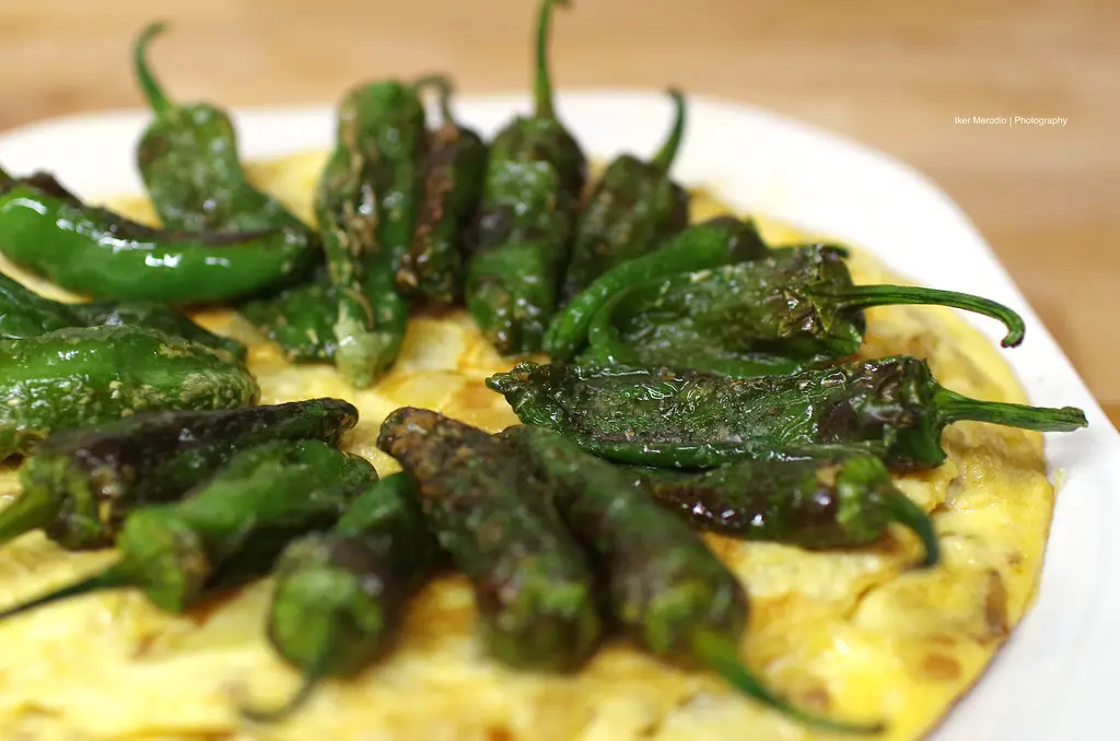Potato Omelette with Local Green Peppers
