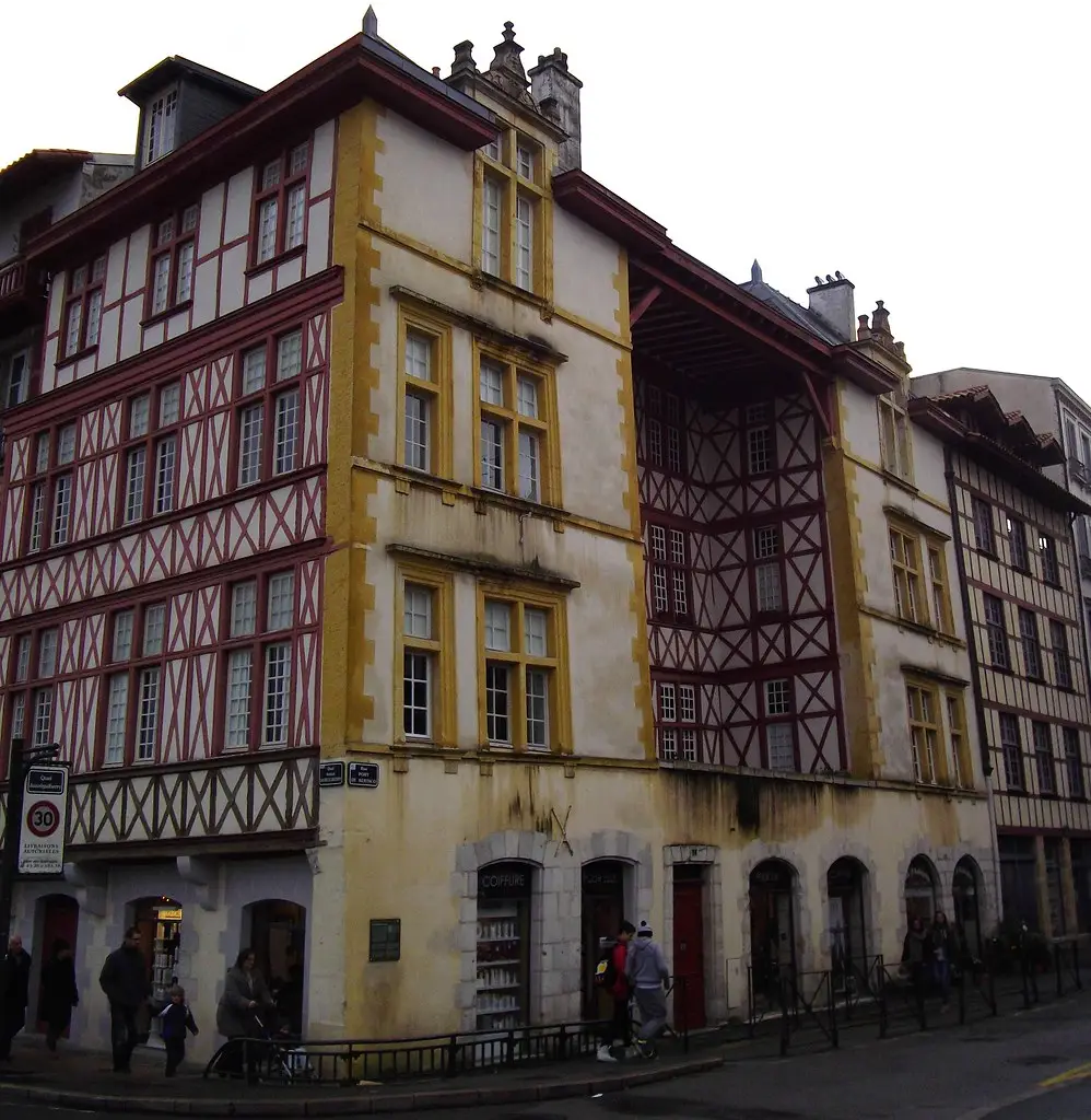 Maison, rue Poissonnerie, Bayonne, Pays basque, Pyrénées Atlantiques, Aquitaine, France.