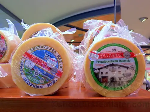 supermarket in San Sebastian- Idiazabal cheese
