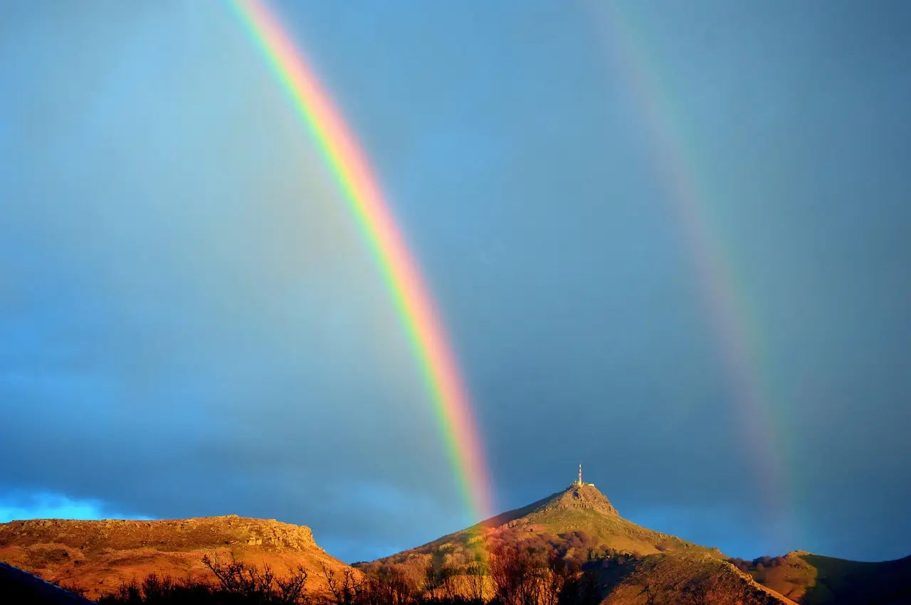 rainbow, mountain rhune, sky color, basque coast, rainbow, rainbow, rainbow, rainbow, rainbow