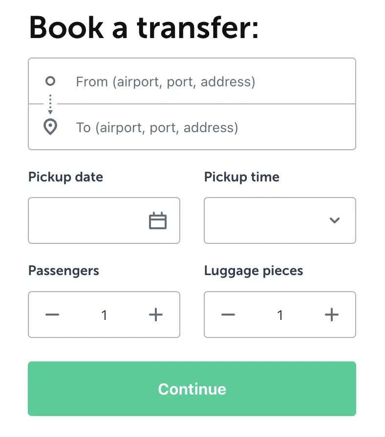 Book an airport or station transfer
